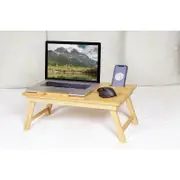 Bamboo Foldable Laptop Bed Tray Table - Multi-Position Adjustable Tilt Surface