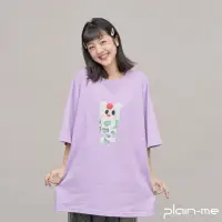 在飛比找momo購物網優惠-【plain-me】卡肉聯名 SAAKO 豹紋聖代小兔TEE