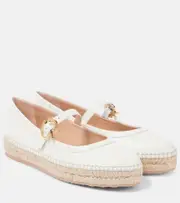 [Gianvito Rossi] Gianvito Rossi Elda leather Mary Jane flats AU 10 white