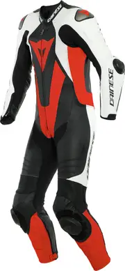 Dainese Laguna Seca 5, leather suit 1pcs. perforated , color: Black/White , size: 110