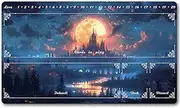 Bozzhen Lorcana Playmat Compatible TCG MTG Gaming Mat Non-Slip Rubber with Zones 24x14 Inches (dsy002)