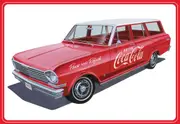 AMT 1/25 1963 Chevy II Nova Wagon w/Crates Coke Plastic Model Kit