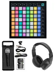 Novation Launchpad X MIDI USB Music Production Pad Controller+Mic+Headphones