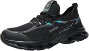 [SDEQA] Safety Trainers Mens Breathable Lightweight Steel Toe Cap Shoes Non Slip Work Shoes Comfortable Industrial Sneakers