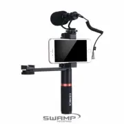 COMICA CVM-VM10-K4 Microphone with Clamp Handle and Connecting Rod Camera Mount