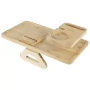 Wood Couch Arm Tray Portable Sofa Arm Table Clip Stable Sofa Armrest Tray ➳