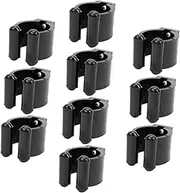 Abaodam 10Pcs Pool Cue Mount Clip Durable Plastic Wall Bracket Holder for Billiard Cues Fishing Rods Efficient Space Saving Design