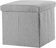 Storage Stool Foldable Storage Box Comfortable Footstool Material Large Capacity for Home Organization Elegant Design Suitable for Nursery