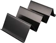 Stainl Steel Burrito Rack Pancake Rack Taco Rack Pancake Rack 2-3 Compartments with Handle (Black) Black One Size