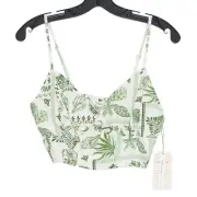 NWT Midnight Sky Crop Top Boho Cottage Coastal Beachy Summer Tropical Medium