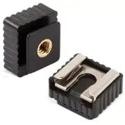 2x Flash Hot Shoe Mount Adapter to 1/4" Thread for Studio Light Stand Tripod
