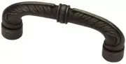 3" Rustique Laurel Pull Distressed Oil Rubbed Bronze