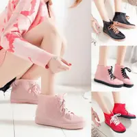 在飛比找ETMall東森購物網優惠-韓國短筒果凍水晶保暖加棉雨鞋