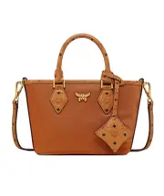 MCM Aren X-Mini Tote Bag One size cognac