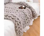 Handmade coarse wool Blankets woven chenille Blankets wedding photography background wool Blankets sand 1 hair cover