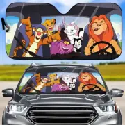 The Lion King Car Sun Shade, Cheshire Marie Cat Sunshade, Simba Mufasa Car