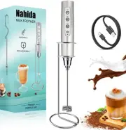 Milk Frother Wand for Coffee Frother Handheld with Stand Drink Mixer with 3 H...