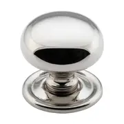 3144 Cupboard Knob Sheet Brass Polished Nickel D32xP28mm