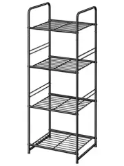 4 Tier Shelf, Heavy Duty Metal Bathroom Shelf Stand, Pantry Organizer Storage...