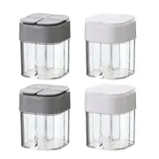 4X 4 in1 Seasoning Jar 4 Compartment Spice Storage Box Kitchen Organisation Case