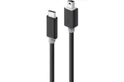 Alogic 1 m Mini USB/USB-C Data Transfer Cable for USB Device, Chromebook, Mobile Device, Tablet, Computer, Mobile Phone - 1 - First End: 1 x USB 2.0