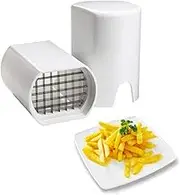 TOMVAES French Fry Cutter, Effortless Potato Slicer, Durable, Dishwasher Safe, Versatile Chopper Knife for Potato, Carrot, Cucumber (White)