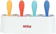 Nuby Stick Pops, 4 Count, Easy to Make, Fun to Enjoy, and Perfect for Creating Delicious Frozen Treats at Home with Hassle-Free cleanup. for Children 4 Months and up! BPA Free