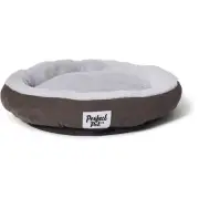 Perfect Pet Bolstered Round Dog Bed - Brown & Grey - Product Details