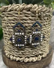 2” Gold-tone Earring Set Bohemian Retro Drop Dangle New Free Ship B1887