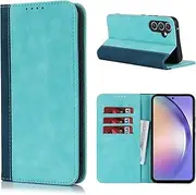 [Cavor] for Samsung Galaxy A54 5G Case, Samsung A54 5G Phone Cases Premium Leather Folio Flip Wallet Case Cover Magnetic Closure Book Design with Kickstand Feature & Card Slots(6.4")-Sky Blue