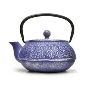 Primula Blue Floral Cast Iron Teapot Japanese Tetsubin Stainless Steel Infuser