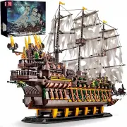 Pirate Ship Building Brick Flying Dutchman Boat Ship Model Kit Block Toy Set NIB