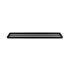800Mm Double Towel Rack Bathroom Towel Rails Shelf Storage Rack Black
