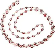 YOSADIER Evil Eye Linking Chain Stainless Steel Bead Chain for DIY Jewelry Making Evil Eye Charms for Bracelets Necklaces Art Projects Durable Crafting Accessory