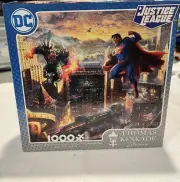 New Thomas Kinkade DC Comics Justice League Superman 1000pc puzzle And Poster