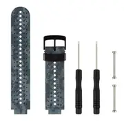 Silicone Sport Wrist Strap for Garmin Forerunner 235(Black Grey)