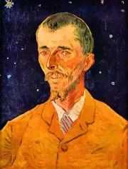 Portrait of Eugene Boch by Vincent Van Gogh Giclee Print Repro on Canvas