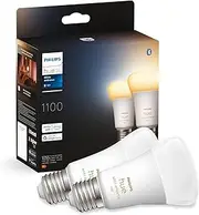 Philips Hue New White Ambiance Smart Light Bulb 2 Pack 75W - 1100 Lumen [E27 Edison Screw] with Bluetooth. Compatible with Alexa, Google Assistant and Apple Homekit.