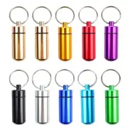 10 Pack Portable Pill Case Keychain Pocket Pill Box Container for Travel