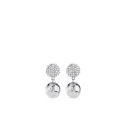 [Jimmy Choo] Jimmy Choo Embossed Logo Earrings ONE SIZE SILVER