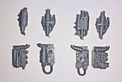 Ork Deff Dread Engine / Exhausts L+R - 40K Bits / Parts / Spare / Conversion