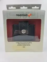 TomTom One SatNav Leather Carry Case Pouch New Wrist Strap wear/tear resistant