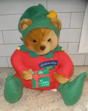 NEW HALLMARK SANTA'S WORKSHOP CHRIS THE ELF BEAR PLUSH TAG (p80)
