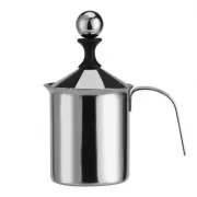 800ml Manual Milk Frother, Stainless Steel Hand Pump Milk Foamer Handheld Mil...