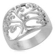 Southern Gates Oak Tree Ring Sterling Silver Beach Family Life R136
