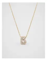 [Seed Heritage] Initial Jewel Bubble Necklace - B