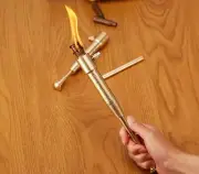 Metal Torch Lighter Oil Trench Torches Kerosene Fire Sticks Long/Short Hand Gold