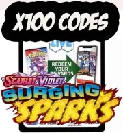 100 Surging Sparks Booster Pack Codes - Pokemon TCG Live - eBay Messaged