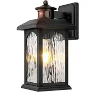 Motion Sensor Outdoor Wall Lantern, Updated Dusk to Dawn Outdoor Lighting, Ex...