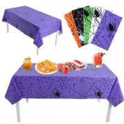 Halloween Event Decor Spooky Atmosphere Tablecloth Spiderweb Set for Home Party